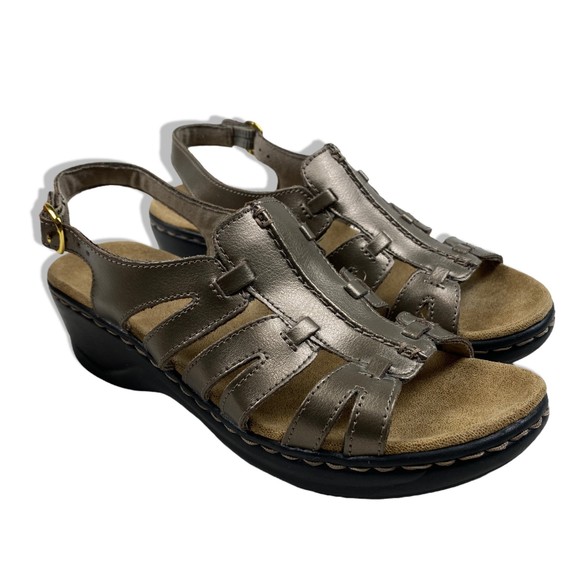 Clarks Shoes - Clarks Lexi Marigold Leather Sandals Womens Size 7.5 Comfort Strap Shoes